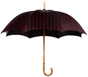Viola Milano Handmade Bamboo Umbrella  Navy/Red Stripe: €320.