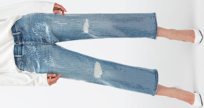 7 For all Mankind THE MODERN STRAIGHT DRAMA WITH ALL OVER SEQUINS women's jeans: 500.