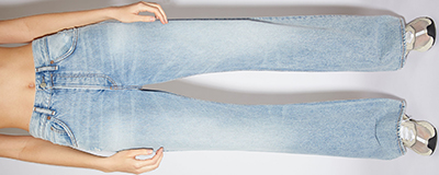 Acne Studios 2021F light blue women's jeans: US$340.