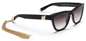 Alexis Bittar Black Pioneer with Gold Tassel women's Sunglasses: US$255.