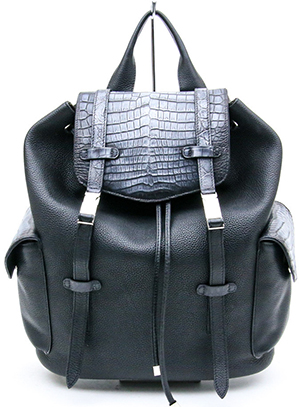 Altan Bottier Paris Backpack in grained calf & Crocodile: €2,500.
