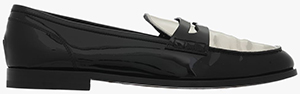 Balmain men's Mirror-effect patent leather loafers.