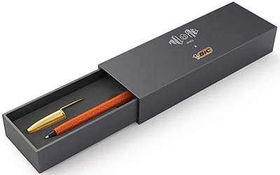 Pinel + Pinel Pen Bic Cristal Orange Gainage Leather: €69.