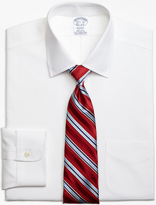 Brooks Brothers Stretch Regent Fitted Dress Shirt, Non-Iron Spread Collar men's shirt: US$98.