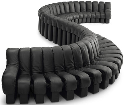 de Sede DS-600 - the Tatzelwurm, the world’s longest sofa.