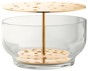 Fritz Hansen Ikebana vase large, solid brass & glass: 186.
