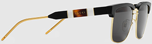 Gucci men's Square metal and acetate sunglasses: US$535.