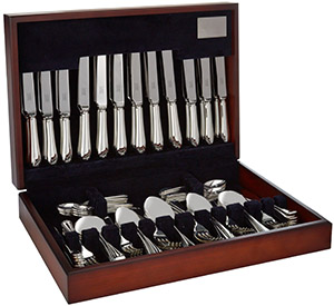 Harrods Carrs Silver Old English Silver Plated 84-Piece Canteen: US$3,438.