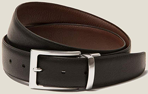 Luca Faloni Reversible Black/Brown Calf Leather men's belt: £120.