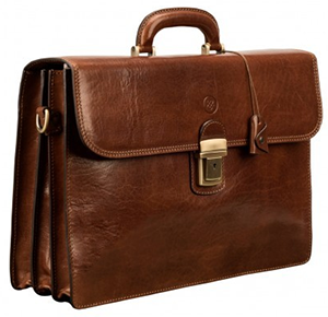 Maxwell Scott The Paolo3 Classic Leather Briefcase for Men: US$728.