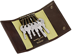 Maxwell Scott The Lapo Leather Key Case: US$73.