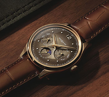 Montblanc Heritage Perpetual Calendar Limited Edition 100 in Rose Gold with Brown Dial.