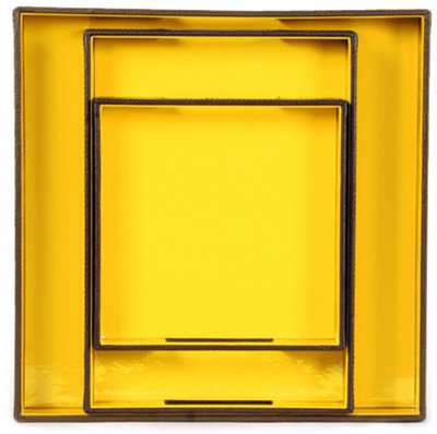 Nappa Dori Patent Tray Set of 3 - Yellow: US$75.82.