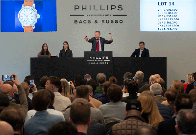 Phillips Sets World Record for $74.5 Million Watch Auction.