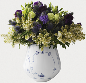 Royal Copenhagen Blue Fluted Plain vase, large: US$245.