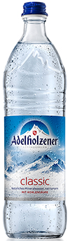 Adelholzener mineral water.
