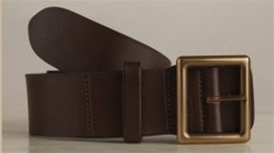 Anderson & Sheppard Wide Leather Belt - DK Brown: £175.