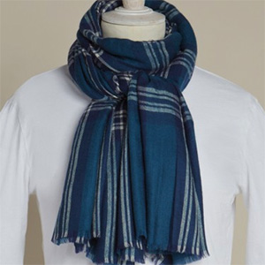 Anderson & Sheppard men's overcheck cashmere scarf: £375.