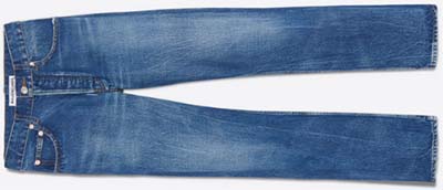 Balenciaga women's 5-pocket fitted straight leg denim pants: US$595.