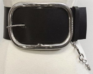 Zana Bayne Oversized Buckle Belt with Chain: US$750.