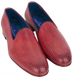Angelo Galasso Traforate men's Red Slippers: €950.
