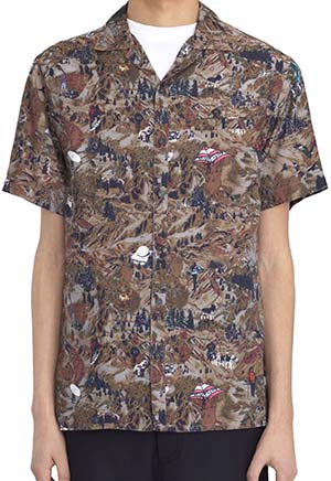 Lanvin men's 'Mountains' Bowling shirt: US$690.