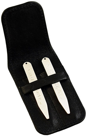 Geo F. Trumper Sterling Silver Collar Stiffeners: £65.