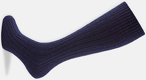 Turnbull & Asser Navy Long Cashmere Socks: €190.