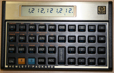 Hewlett-Packard HP-12C.