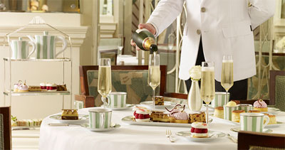 Afternoon tea at Claridge's, Brook Street, Mayfair, London W1K 4HR, England, U.K. Price: £63 per person including a glass of Laurent-Perrier champagne.