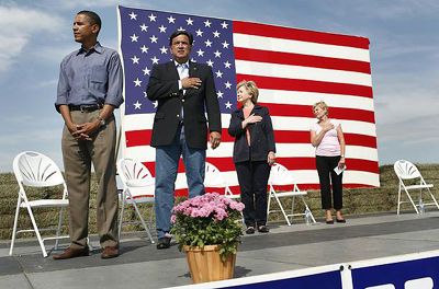 U.S. national anthem being played.