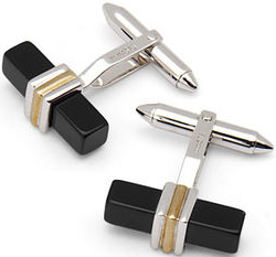 Aspinal Onyx with White & Yellow Gold 9ct Gold Black Onyx Cufflinks: €1,040.