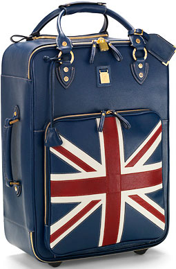Aspinal Navy Blue Calf with Union Jack Brit Large Cabin Case: £950.