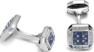Asprey Sapphire & Diamond Cufflinks: US$18,000.