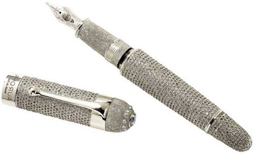 Aurora Diamond fountain pen. The only over 30 carat pen in the world.
