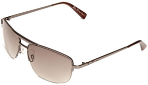 Ben Sherman BEN0220 Aviator Men's Sunglasses Shiny Dark Gunmetal One Size.