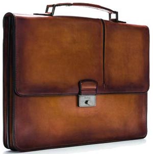 Berluti L'Officiel Venetian Leather Briefcase.