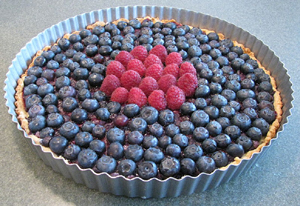 Blueberry tart.