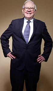 Warren Buffett in a suit made by Dalian Dayang Trands.