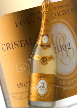 Cristal champagne.