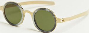 Damir Doma X Mykita women's Graphite Frame Sunglasses from SS13 collection in gold.