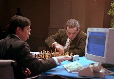 Deep Blue versus Garry Kasparov, February 1996.