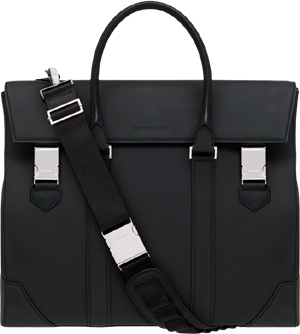 Dior Black Leather Document Case.