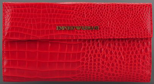 Emporio Armani crocodile print women's wallet.