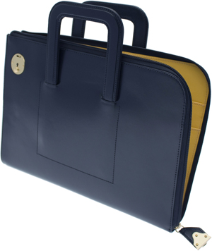 Ettinger Metropolitan Navy Bakerloo Portfolio Case: 1,012.50.
