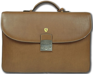 Ferrari tan leather briefcase: US$1,203.