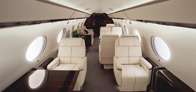 Gulfstream G650 interior.