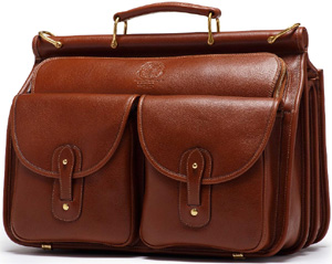 Ghurka Garrison No. 147 Vintage Chestnut Leather Birefcase: US$2,495.