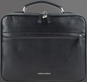 Giorgio Armani Solid color, Dual zip closure, External pocket, Internal zip pocket, Logo detail Briefcase: US$1,065.