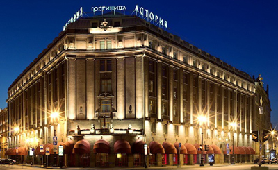 Hotel Astoria, 39 Bolshaya Morskaya, St Petersburg, 190000.